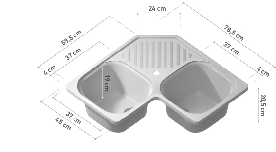 Fregadero sintetico de cocina Lagos Belaton – Fregaderos Interbany