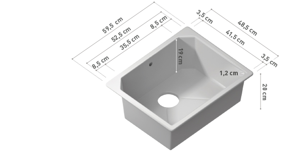 Fregadero sintetico de cocina Lagos Plus Orta – Fregaderos Interbany